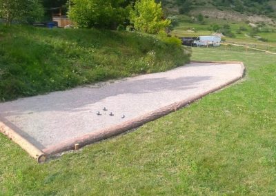 Photo du terrain de pétanque privé du chalet en location à le Monêtier les bains, Serre-Chevalier