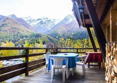 Terrasse été chalet en location à le Monêtier les bains, Serre-Chevalier